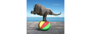 Elephant balancing